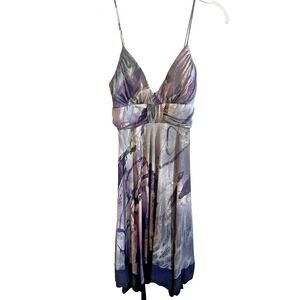 Vintage Y2K M Fairy Halter‎ HOCO Whimsigoth Babydoll Asymmetric Metallic Purple